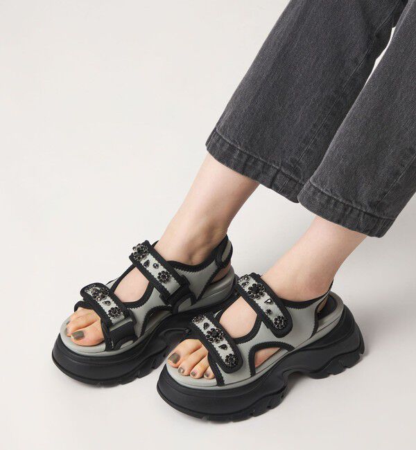 SY UNITED ARROWS「＜SY＞ ネオプレーンビジュー サンダル75」|サンダル|