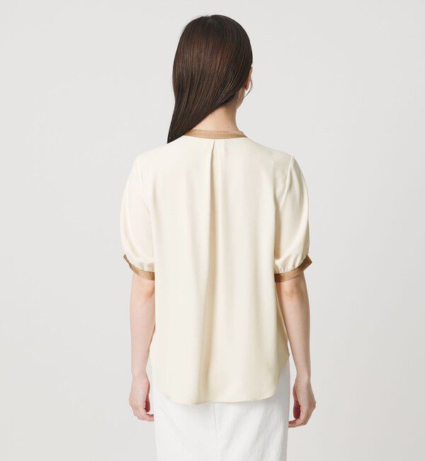 UNITED ARROWS「バイカラーパイピング ショートスリーブ ブラウス」|シャツ・ブラウス|