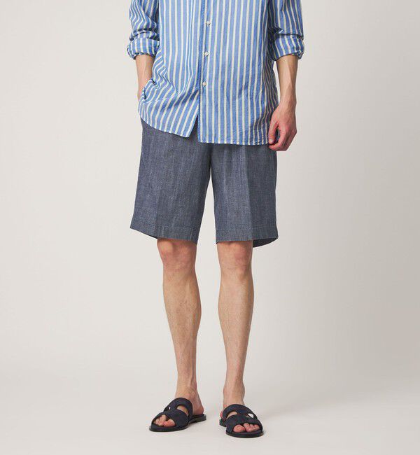 UNITED ARROWS「＜DEVORE＞シャンブレー ハーフギャザー ショーツ」|その他|