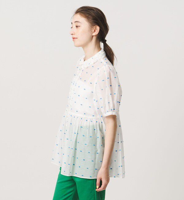 UNITED ARROWS「2トーン ドット ジャガード シャツ」|シャツ・ブラウス|