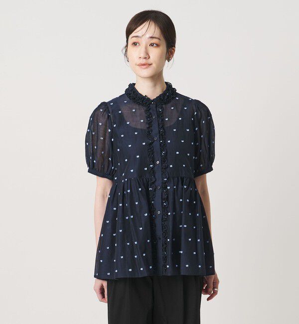 UNITED ARROWS「2トーン ドット ジャガード シャツ」|シャツ・ブラウス|