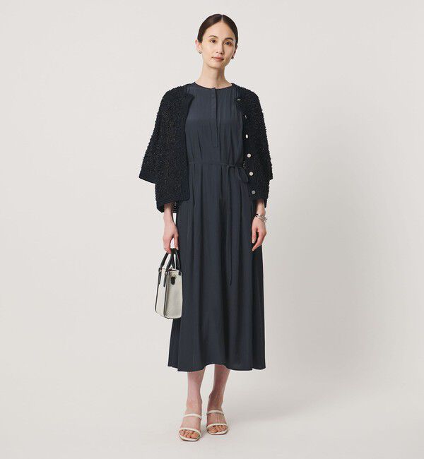 UNITED ARROWS「Spiree ギャザー フレンチスリーブ ワンピース」|ワンピース|