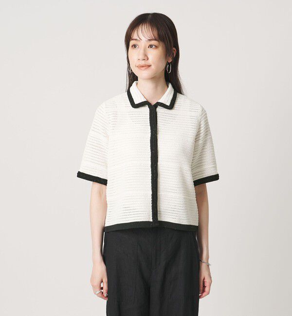 UNITED ARROWS「メッシュ スパングル カーディガン ‐ウォッシャブル‐」|カーディガン|