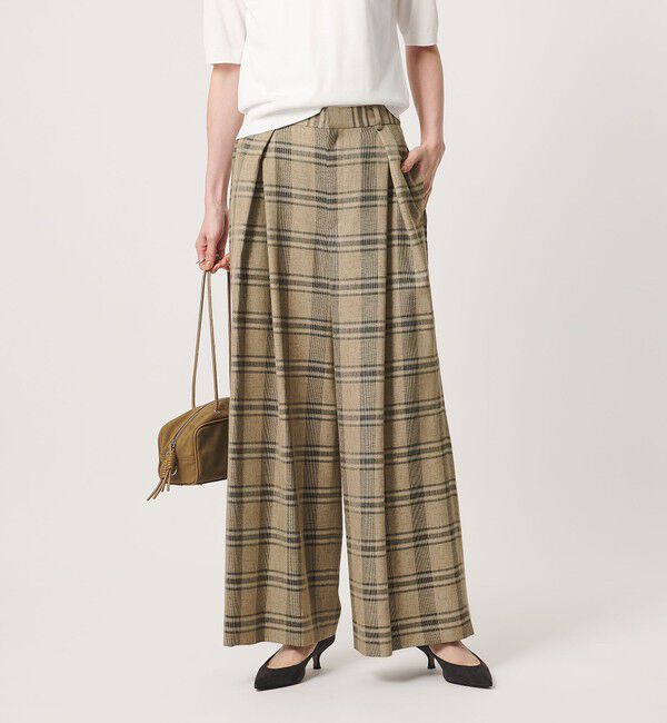 UNITED ARROWS「チェック イージー ワイドパンツ ‐ウォッシャブル‐」|その他|その他2