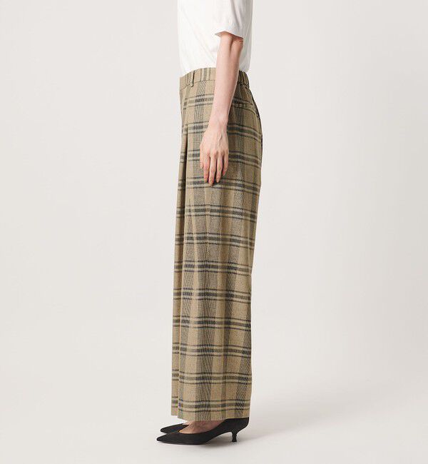 UNITED ARROWS「チェック イージー ワイドパンツ ‐ウォッシャブル‐」|その他|
