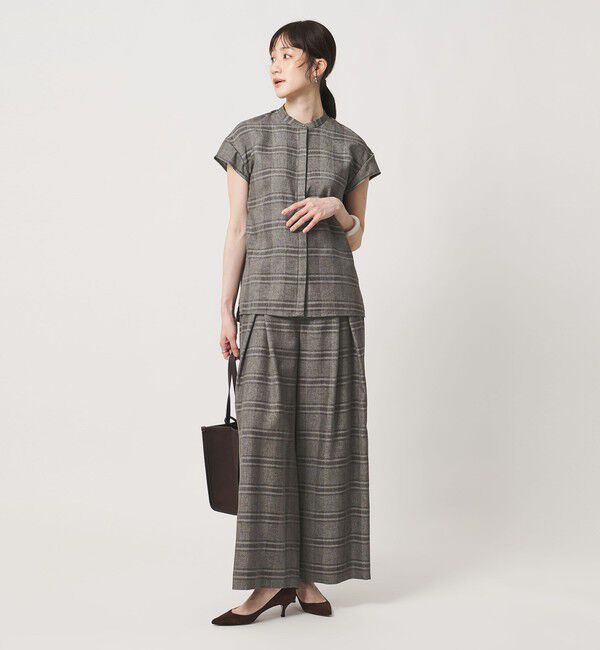 UNITED ARROWS「チェック イージー ワイドパンツ ‐ウォッシャブル‐」|その他|