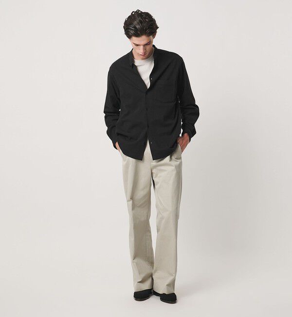 UNITED ARROWS「スエーディージャージ バンドカラーシャツ」|シャツ・ブラウス|