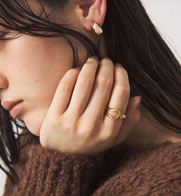 UNITED ARROWS green label relaxing「【WEB限定】ドロップシルエット リング」|リング|GOLD
