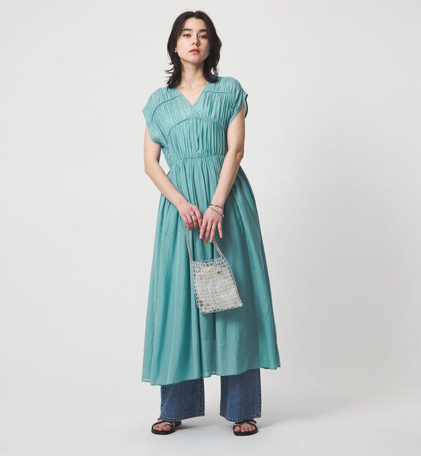 UNITED ARROWS green label relaxing「ティアード ギャザー ワンピース」|ワンピース|