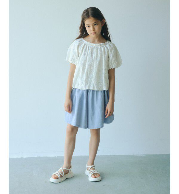 UNITED ARROWS green label relaxing「デザイン レース ブラウス / キッズ 140cm-160cm」|シャツ・ブラウス|