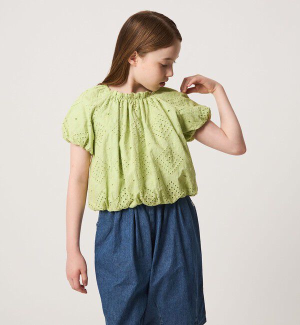 UNITED ARROWS green label relaxing「デザイン レース ブラウス / キッズ 140cm-160cm」|シャツ・ブラウス|