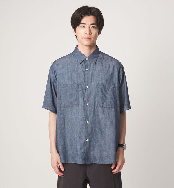 UNITED ARROWS green label relaxing「2.25オンス デニム レギュラーカラー 半袖 シャツ」|シャツ・ブラウス|