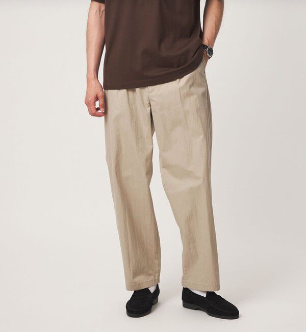 UNITED ARROWS green label relaxing「コットン ナイロン ツイル  GJ 1P ワイド パンツ W3」|その他|BEIGE