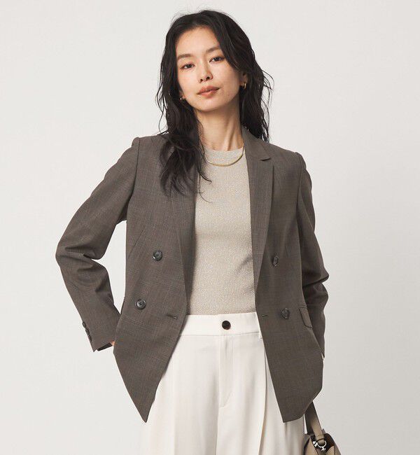 UNITED ARROWS green label relaxing「［size SHORT/TALLあり］カチリラ ダブル ジャケット ウォッシャブル ストレッチ」|テーラードジャケット|