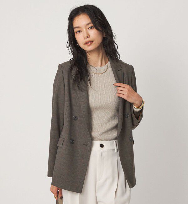 UNITED ARROWS green label relaxing「［size SHORT/TALLあり］カチリラ ダブル ジャケット ウォッシャブル ストレッチ」|テーラードジャケット|