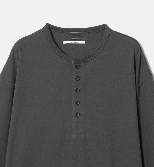 UNITED ARROWS green label relaxing「FINE BASIC ヴィンテージライク ヘンリーネック 長袖 カットソー Tシャツ」|Tシャツ・カットソー|