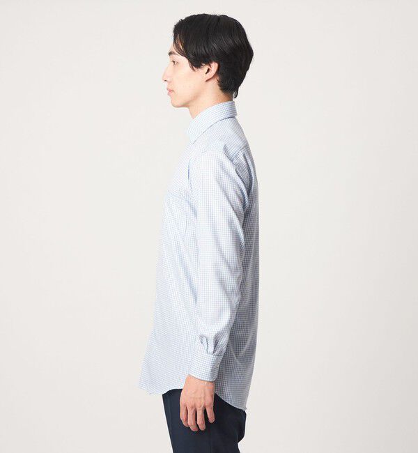 UNITED ARROWS green label relaxing「コットン チェック ワイドカラー ドレスシャツ -イージーアイロン-」|シャツ・ブラウス|