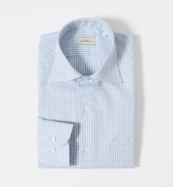 UNITED ARROWS green label relaxing「コットン チェック ワイドカラー ドレスシャツ -イージーアイロン-」|シャツ・ブラウス|