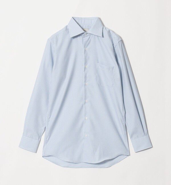 UNITED ARROWS green label relaxing「コットン チェック ワイドカラー ドレスシャツ -イージーアイロン-」|シャツ・ブラウス|