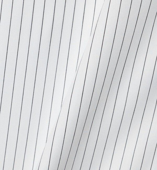 UNITED ARROWS green label relaxing「コットン ツイル ストライプ クレリック ワイドカラー ドレスシャツ -イージーアイロン-」|シャツ・ブラウス|