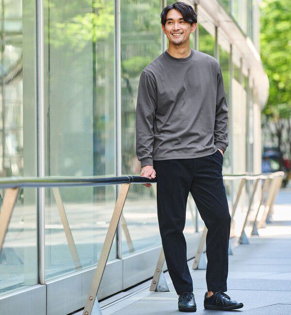 UNITED ARROWS green label relaxing「【WEB限定】JUST fit デイリー ワイド 長袖 Tシャツ -吸水速乾・抗菌-」|Tシャツ・カットソー|