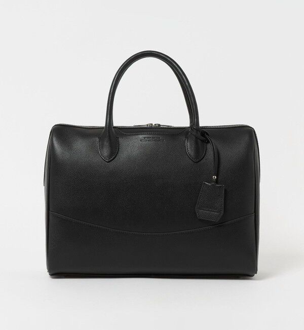 UNITED ARROWS green label relaxing「エンボス レザー ボストン ブリーフケース」|ビジネスバッグ|BLACK