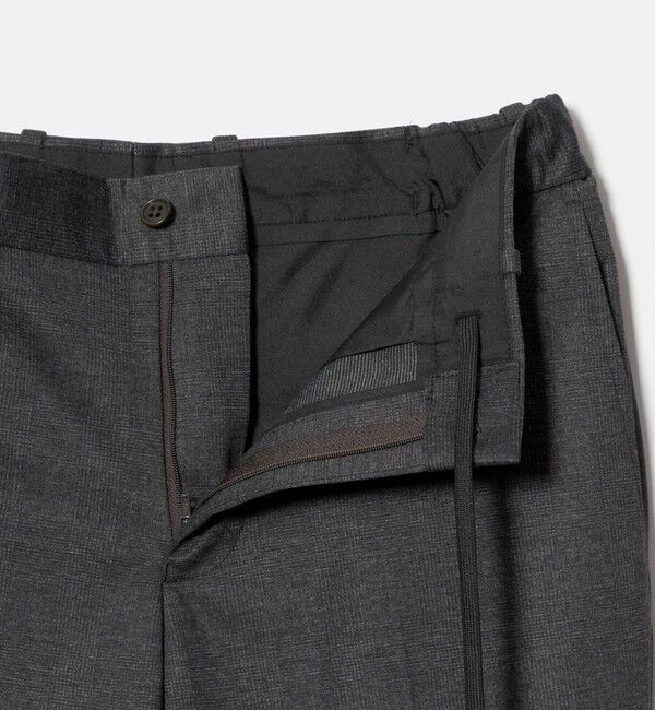 UNITED ARROWS green label relaxing「A+ プリントジャージー グレンプレイド スタンダード イージー セットアップ パンツ スラックス -ストレッ」|スラックス|