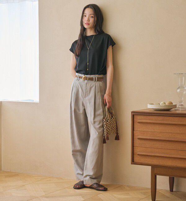 BEAUTY&YOUTH UNITED ARROWS「クルーネック フレンチスリーブ カットソー」|Tシャツ・カットソー|