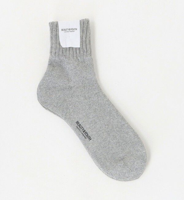 BEAUTY&YOUTH UNITED ARROWS「ダブル リブ パイル クウォーター ソックス」|ソックス|LT.GRAY