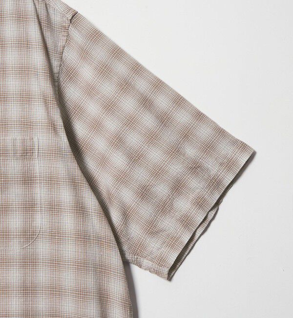 STEVEN ALAN「＜Steven Alan＞ コットン/シルク オンブレーチェック オープンカラー シャツ BOX」|シャツ・ブラウス|