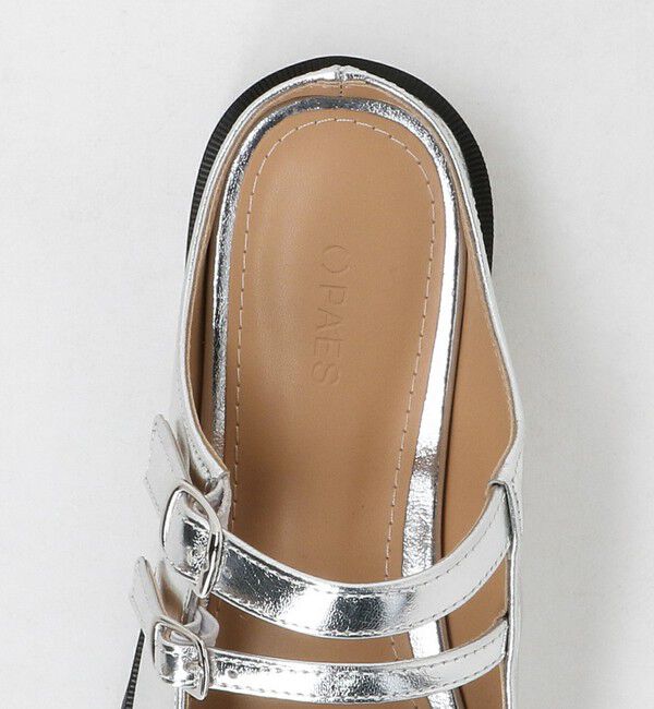 BEAUTY&YOUTH UNITED ARROWS「＜PAES＞ダブルバックル ミュール/シルバーカラー」|サンダル|