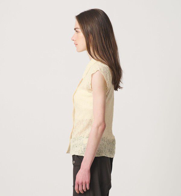 ATTISESSION「＜ATTISESSION＞E/C RSL レース フレンチスリーブ シャツ」|シャツ・ブラウス|