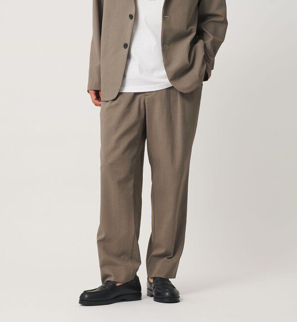 BEAUTY&YOUTH UNITED ARROWS「KOMATSU ドビー イージー テーパード パンツ NO.9 ストレッチ 吸水速乾 セットアップ対応」|チノ|