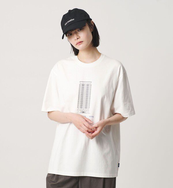 NICE WEATHER「＜NICE WEATHER＞ホテルプリント Tシャツ」|Tシャツ・カットソー|