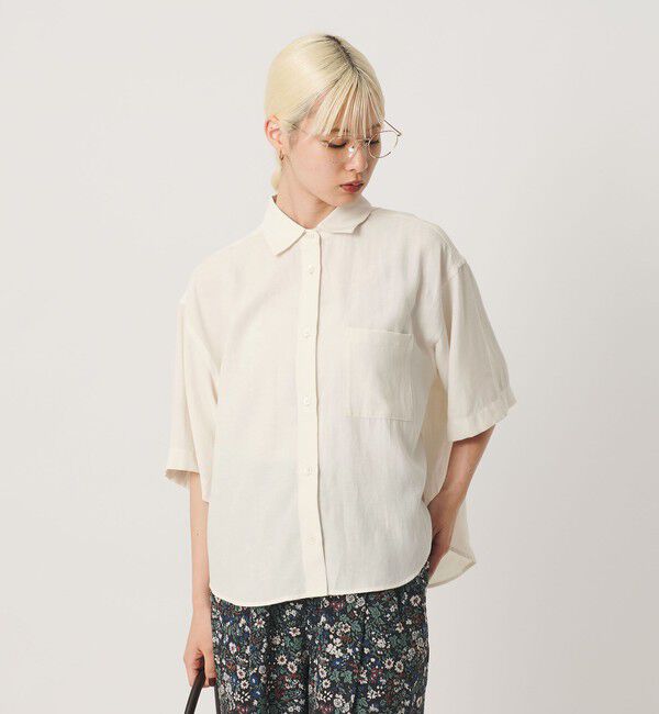 BEAUTY&YOUTH UNITED ARROWS「シアー バックタック ショートスリーブ シャツ 接触冷感」|シャツ・ブラウス|