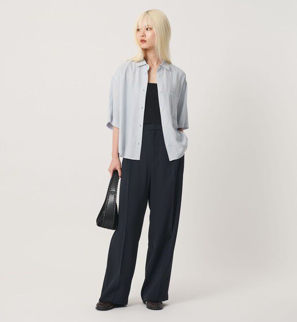 BEAUTY&YOUTH UNITED ARROWS「シアー バックタック ショートスリーブ シャツ 接触冷感」|シャツ・ブラウス|
