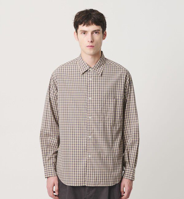 BEAUTY&YOUTH UNITED ARROWS「ピーチスキン チェック レギュラー シャツ FORM型」|シャツ・ブラウス|