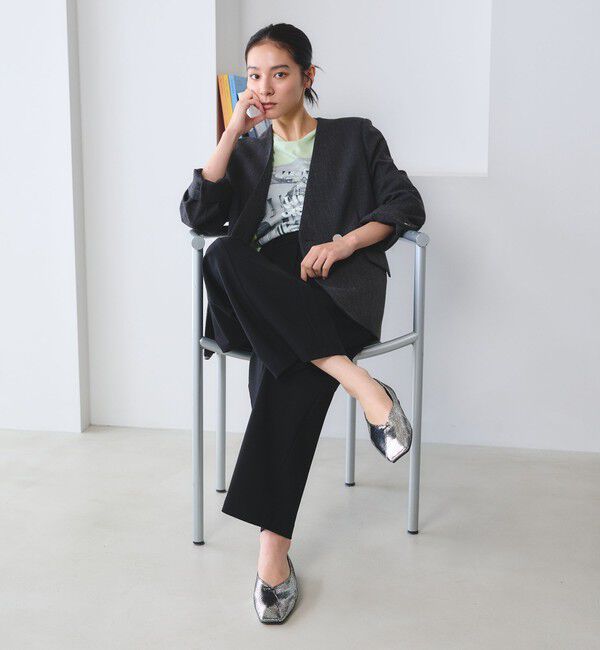BEAUTY&YOUTH UNITED ARROWS「Vカット メタリックカラー フラットシューズ」|ローファー|