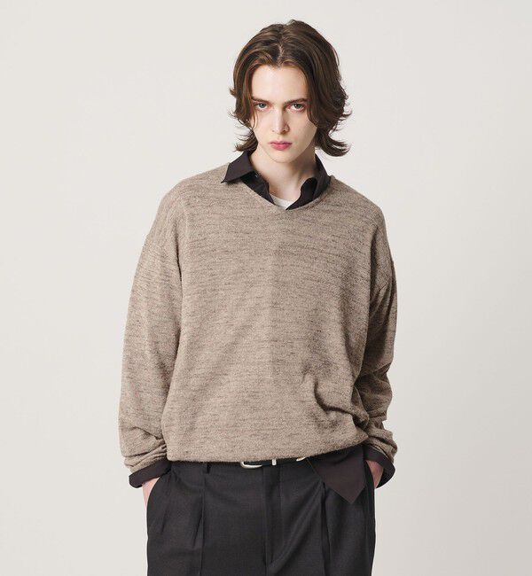 BEAUTY&YOUTH UNITED ARROWS「アルパカ ミックス Vネック ニット」|ニット・セーター|