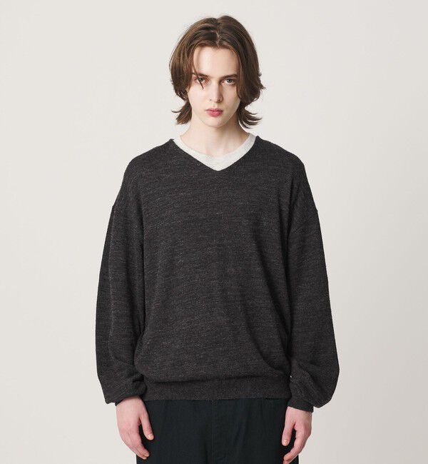 BEAUTY&YOUTH UNITED ARROWS「アルパカ ミックス Vネック ニット」|ニット・セーター|