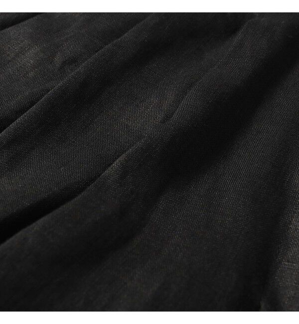 Demi-Luxe BEAMS 「リネン タブ付き ワイドパンツ」|チノ|