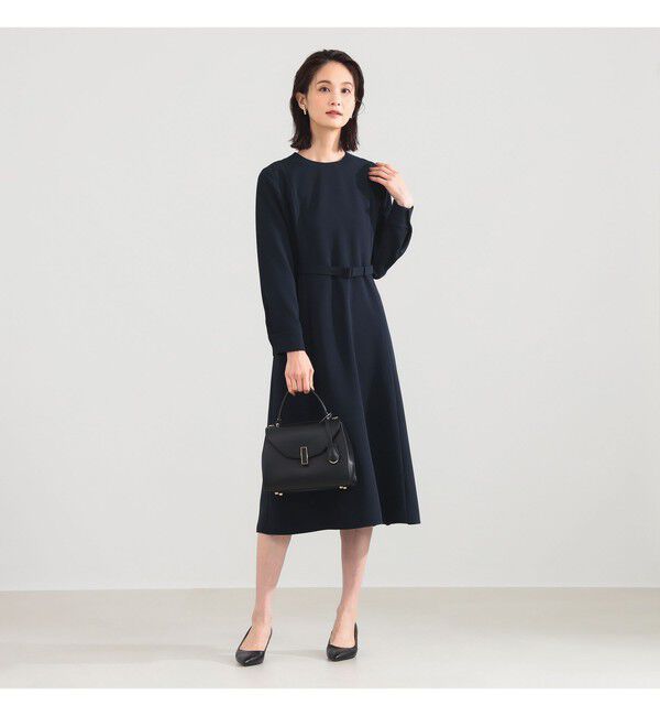 Demi-Luxe BEAMS 「トリアセ ベルテッド ワンピース」|ワンピース|