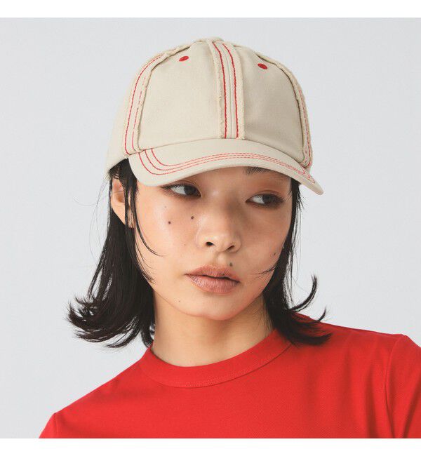 Ray BEAMS 「配色 ステッチ キャップ　　日除け 紫外線対策 夏素材 レジャー アウトドア 夏コーデ」|その他|BEIGE