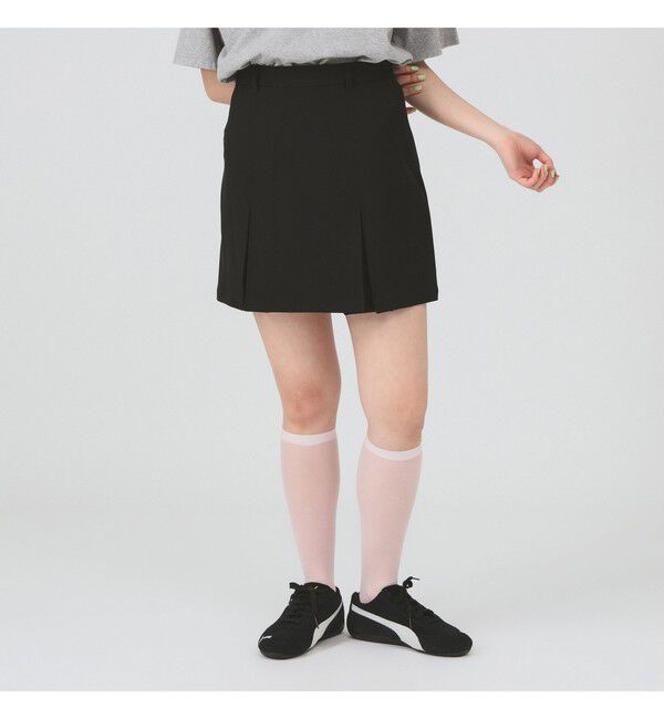 Ray BEAMS 「ボックス タック ミニ スカート」|スカート|BLACK