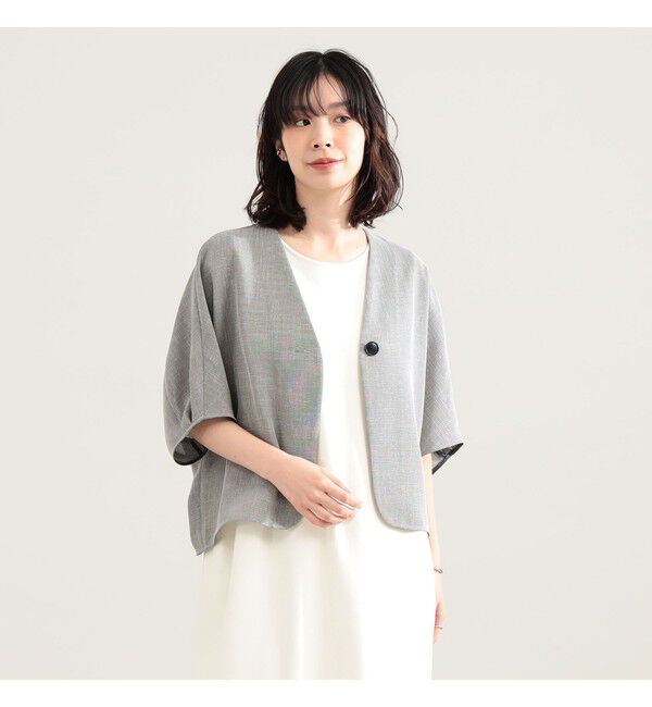 Demi-Luxe BEAMS 「ツイード メッシュ タック ジャケット」|ダッフルコート|