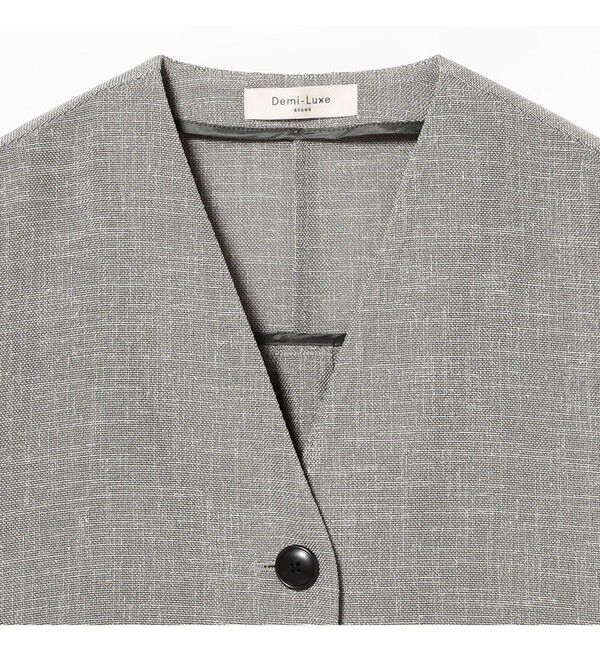 Demi-Luxe BEAMS 「ツイード メッシュ タック ジャケット」|ダッフルコート|