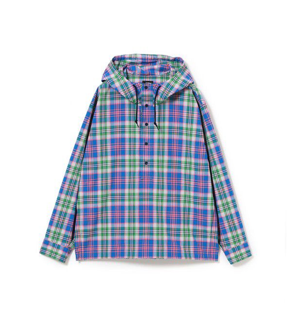 BEAMS「チェック フーディシャツ」|シャツ・ブラウス|
