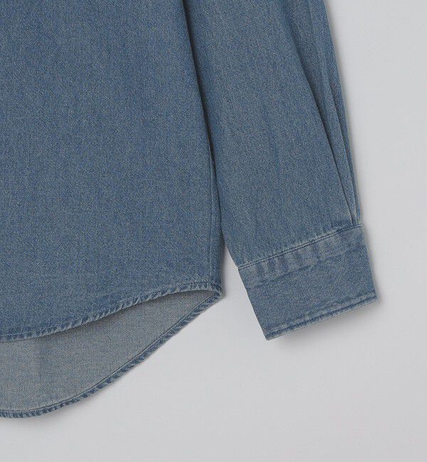 SHIPS「SHIPS: 6.5oz ウォッシュド デニム レギュラーカラー 長袖 シャツ」|シャツ・ブラウス|