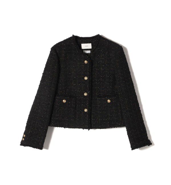 SHIPS for women「GIOLICA: ツイード ノーカラー ジャケット」|ノーカラージャケット|