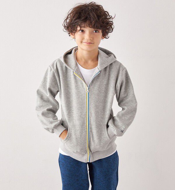 SHIPS any「SHIPS any:〈洗濯機可能〉ワンポイント 刺繍 ポンチ ジップ パーカー <KIDS>◇」|パーカー|
